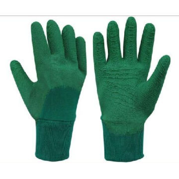 Economy Interlock Liner Green Latex Coated Glove Rubber Glove-5211. Gn